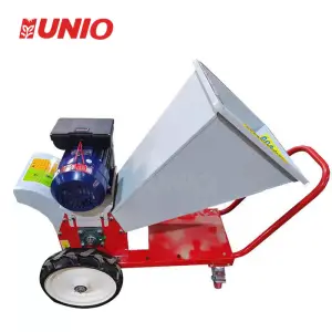 7.5HP Gasoline Engine Wood Chipper Shredder and Tree Branch Crusher for Garden, Orchard, and Multi-functional Straw Grinder