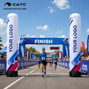 CATC Professional Marathon Inflatable Pillar | Custom Logo Column | Airtight Sports Event Landmark for Running & Cycling Races