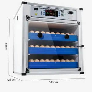 New Wholesale Direct Sales Egg Incubator Fully Automatic Dual Power Chicken Duck Goose Pigeon Quail 1 Year Warranty