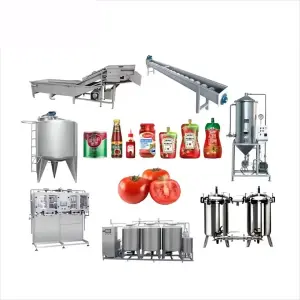 Full Automatic Tomato Sauce Making Machine Tomato Sauce Production Line Ketchup Making Machine