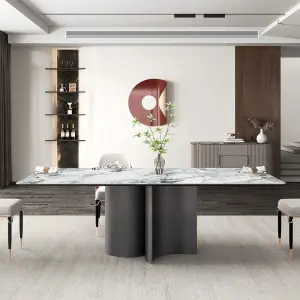 Beautiful Luxury Nordic Dining Table Made in China 4 Seater Square Dining Table and Chairs Set