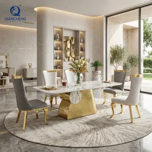 Manufacture Custom Luxury Dining Table Set 12 Seater Original Patent Exclusive Design Hotel Commercial Project Restaurant Table