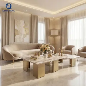 Manufactured Custom Made Modern Simple Natural Stone Center Tables Italian Marble Coffee Table Luxury Center Table