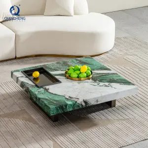 Italian Modern Design Center Table Villa Living Room Furniture Marble Top square Living Room Coffee Table Luxury Stone Tea Table