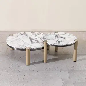 QIANCHENG Nested Coffee Table Modern Style Buy Wholesale Furniture From China Modern Laser Cutting Steel Coffee Table