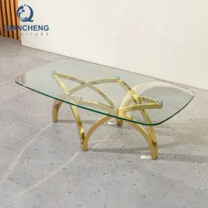 QIANCHENG Postmodern Minimalist Design Living Room Table Hot Design Stainless Steel High-end Luxury Coffee Tea Table