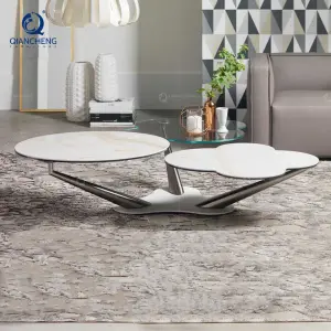 Modern Guesthouse Furniture Creative Rock Plate Rotatable Coffee Table for Small Apartment Living Rooms Factory Wholesale