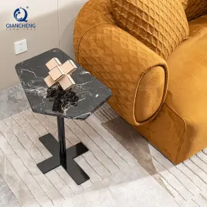 Nordic Livingroom Travertine Small Side Tables Indoor with Marble Top Customized Minimalist Intered Stone Coffee Table Italy
