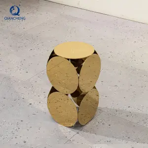 Dongguan High-quality Furniture Custom Factory OEM/ODM Living Room Metal Polished Gloss Irregular Side Table