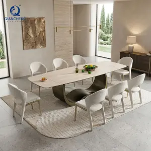 Luxury Extendable Elegant Modern Transformer Dining Table Extendable for Home Apartment Furniture Multi-functional Dining Table