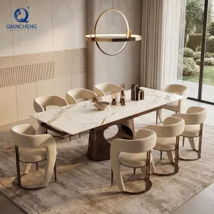 Modern Kitchen Island Mesas De Comedor Extensibles Extendable Dining Table and Chair Luxury Italian Tavolo Da Pranzo Allungabile
