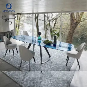 300x100 Extendable Transformer Glass Dining Table 14 Seater Chinese Supplier Modern Iutdoor Gardendining Extend Table