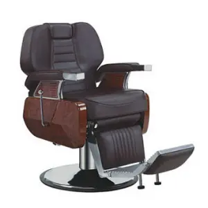 China Wholesale Hydraulic Pump Barber Chair Brown Black Man Hair Salon Furniture for Sale