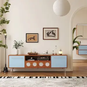 Factory Direct Sale Latest Design 180 cm Long Floor Furniture Fashion Wooden TV Storage Cabinet TV Stands for Living Room
