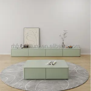 Factory Direct Supply Solid Wood TV Cabinet New Simple Light Luxury Minimalist Living Room Floor Standing Storage TV Cabinet