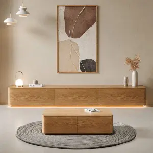 Fraxinus Mandshurica Wall Mounted TV Cabinet