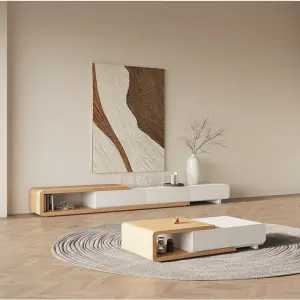Modern Simple Wooden TV Stand Wall Mounted Cabinet Economical Floor-Standing TV Component Console for Living Room Hotel Use
