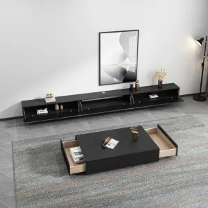 2025 New Design Wall-mounted TV Stand - Modern TV Stand with Coffee Table - Wooden Living Room Furniture - TV Wall Unit