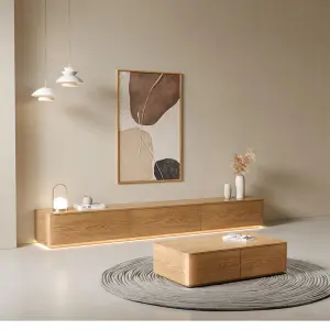 Walnut Color Cabinet TV Cabinet Walnut Color Small Apartment Internet Celebrity Living Room Bedroom Wooden Floor Cabinet