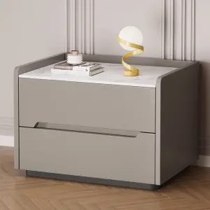 Modern Simple Solid Wood Bedside Cabinet Home Premium Feeling Bedroom Bedside Cabinet