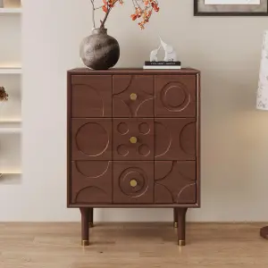 Creative Bedside Table, Simple and Modern Retro Style Bedside Cabinet, Vintage Storage Small Cabinet