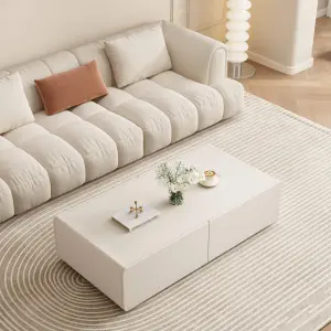 Factory Wholesale Modern Minimalist Coffee Table for Home Use, Small Apartment Living Room Floor Storage Coffee Table