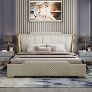 Factory Wholesale Modern Leather Royal Bed Super king Size Bed king Size Bed With Storage