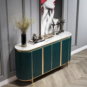 Wholesale Low Moq Design Sideboard Buffet Table Luxury Console Table Gold Base Marble Top or Sale