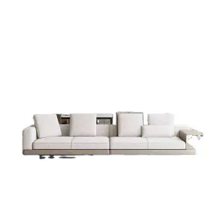Factory Price Furnistyle 3 Seater L Shape Sofa Live Room Set Modern Luxury Italian Sofa Set Furniture White Couch Sofa