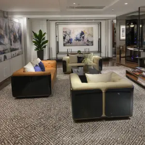 Furnistyle Chesterfield Luxury Genuine Leather Living Room Home Furniture Nordic Big Design Wooden Classical Arabic Sofa Sets