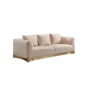 Furnistyle Luxury Living Room Solid Wood Frame Modern Design 2-3 Seater PU Leather Sofa with 15-Year Warranty for Home & Hotel