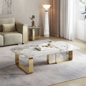 Furnistyle Modern Living Room Furniture Marble Top Coffee Table-Customizable Hot Sale