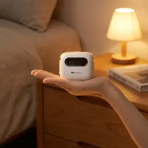 WOWOTO Pico DLP Smart Projector with Built-in Battery & Speakers Android 9.0 120 Lumens 1080P Support Portable for Outdoor Use