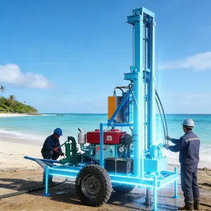 Portable Water Well Drilling Rig Hydraulic Borehole Drilling Machine for Deep Well Commercial Industrial Drilling Equipment