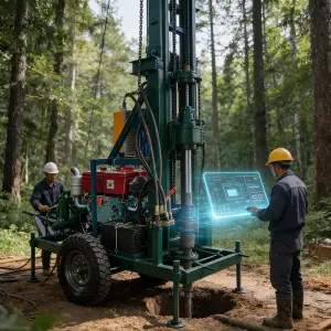 Farm Garden Water Well Drilling Rig Portable Hydraulic Borehole Drilling Machine Deep Well Industrial Drilling Equipment