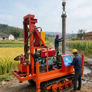 Hydraulic 150m Water Well Drilling Rig Portable Rotary Borehole Drilling Equipment Professional Drill Machine for Well Drilling