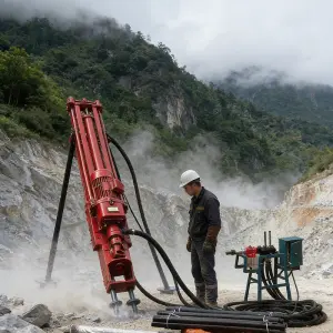 Portable DTH Down The Hole Drill Rig For Rock Mining Quarry Construction Blast Hole Drilling Heavy Duty Drilling Equipment