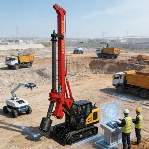 Hydraulic Rotary Drilling Rig Portable Water Well Drilling Machine Borehole Drill Rig for Rock Soil Concrete Construction