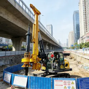 Hydraulic Rotary Drilling Rig Portable Borehole Drilling Machine for Water Well Rock Concrete Foundation Pile Construction Site