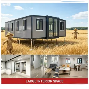 Customized Collapsible Container House Modular Prefab Tiny Home Portable Office Camping Warehouse Steel Frame Waterproof Design