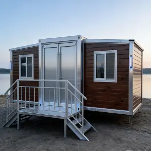 Customized Foldable Container House 20ft Expandable Prefabricated Home Portable Mobile Space for Hotel Office Construction Site