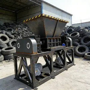 Customized Heavy Duty Waste Tire Shredder Machine Double Shaft High Efficiency Shredding Equipment for Recycling and Reusing