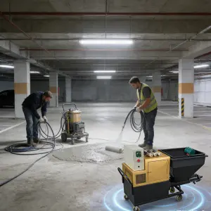 High Power Electric Mortar Sprayer Cement Concrete Spraying Machine Stucco Pump Construction Tool for Building Decoration Works