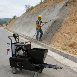 Mortar Sprayer Cement Concrete Spraying Machine Wall Plastering Construction Tool for Building Site Home Decoration Project
