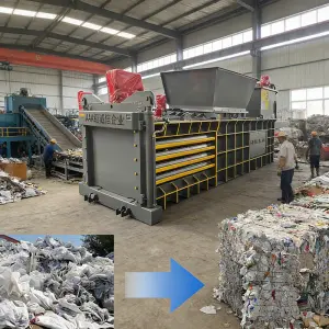Customized Horizontal Hydraulic Baler Scrap Metal Steel Iron Aluminum Can Compactor Baling Press Machine Recycling Equipment
