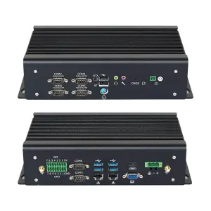 Fanless IPC Mini PC Intel Core i7-9750H 6x COM DB9 RS232 RS422 RS485 GPIO 3*HDMI 6x USB 2*Ethenret WiFi 4G LTE Windows Linux