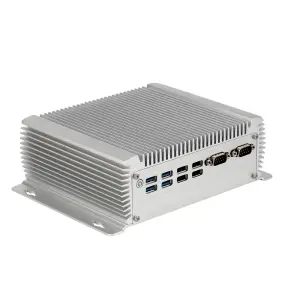 Fanless Industrial Computer Intel i5-8305G 2x Serial Ports RS232 2x Ethernet 8x USB 2xHDMI 1x VGA 2xDDR4 M.2 NVMe SSD Win11