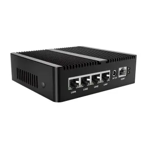 Fanless Mini PC Industrial IPC Intel N5100 Windows Linux 4x 2.5G Ethernet SIM Card Slot 2xDDR4 M.2 NVMe SSD Mini PCIe Expansion