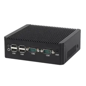 Fanless Mini PC Windows Linux Intel Celeron N2840 J6412 4x COM RS232/485 6xUSB 2xLAN HDMI VGA GPIO mPCIE WiFi 4G LTE SIM Slot