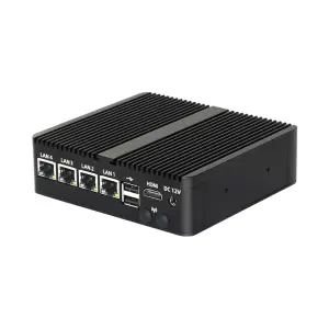 Fanless IPC Mini PC Intel Celeron J6412 J4125 4x 2.5G Ethernet 2x RS232 SIM slot Support WiFi 4G LTE Windows Linux